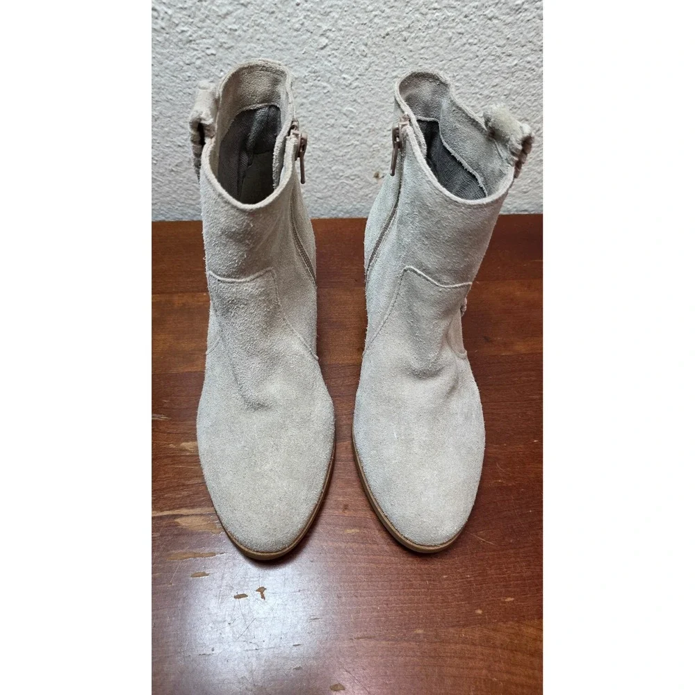 Coconuts by Matisse Suede Ankle Boots Womens 7M Taupe Braided Booties
